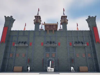 LowPoly Modular Castle Pack - CAST-A-CASTLE - Low-poly 3D model