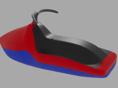 JET Ski OBJ Low-poly 3D model