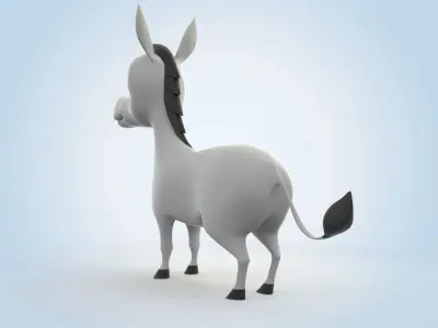 Donkey cartoon 3D model