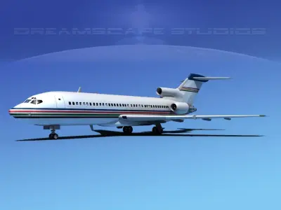 Boeing 727-100 Corporate Jet 1 3D model