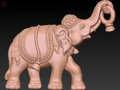 ELEPHANT RELIEF MODEL FOR CNC AND 3D PRINT 3D print model