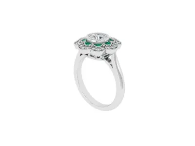 Art Deco Ring 3D print model 34
