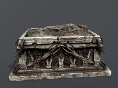 king grave Low-poly 3D model