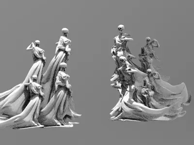 Scull Ghosts Arch small  3D model