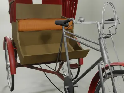 Bangladeshi Rickshaw Free 3D model