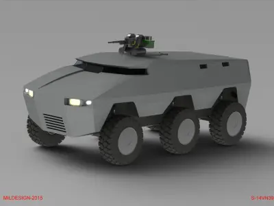 AKIN  Armored Vehicle Free 3D model