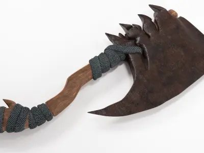 Battle Axe 3D model 13