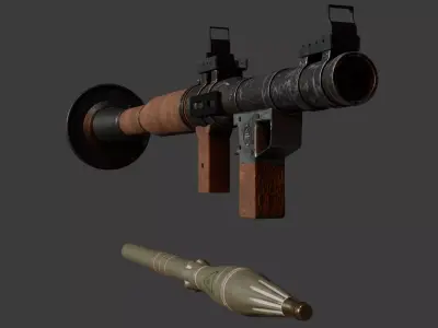 RPG-7 low-poly 3d model Low-poly 3D model