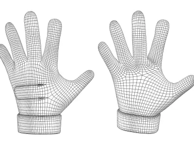 Tactical Gloves Low-poly 3D model buy