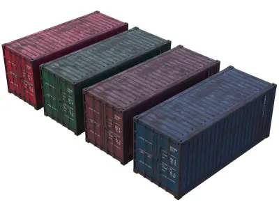 Cargo Container 2A Low-poly 3D model