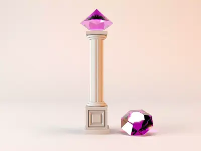 decorative column Free low-poly 3D model