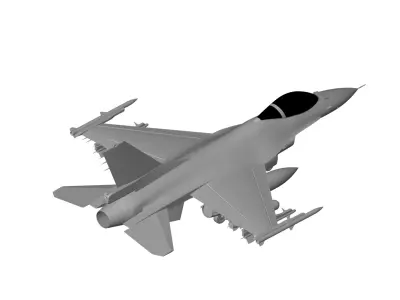 General Dynamics F-16 Fighting Falcon 3D model 2