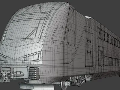 Stadler Kiss locomotive USA 3D model