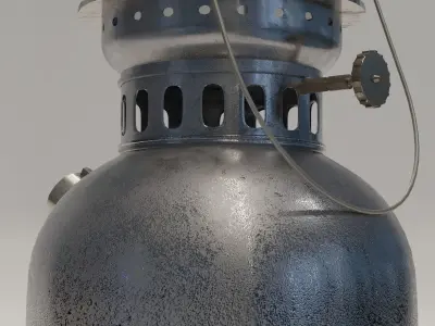 Lamplight metal lantern 3D model