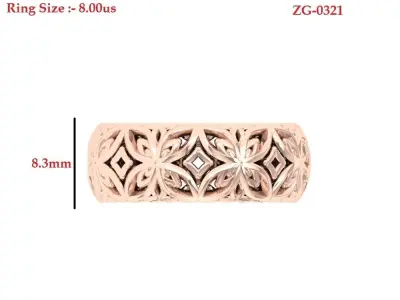 Wedding Ring  3D print model 176