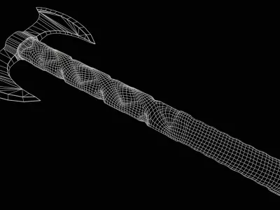 Old Norse Axe - Brooir Hata Low-poly 3D model