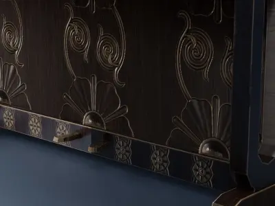 Antique piano 3D model