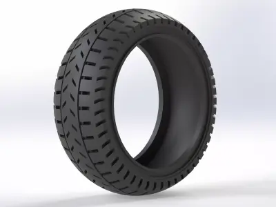 Generic Car Tire  Treaded Rubber Wheel 3D model