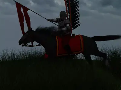 Polish Winged Hussars 3D model