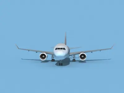Boeing 767-400 Asiana 3D model