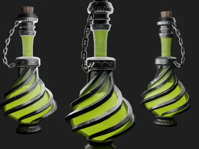 Magic Bottle Low-poly 3D model