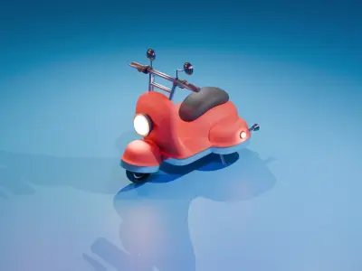 Stylised Scooter Free 3D model