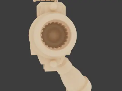 Sci-Fi Gun High-Poly 3D Model 3D model