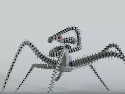sci-fi spider robot 3D model purchase