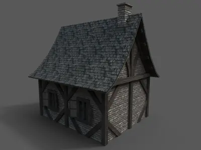 Medieval House 1 Low-poly 3D model