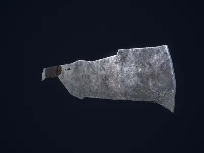 Apocalyptic Knife Low-poly 3D model purchase