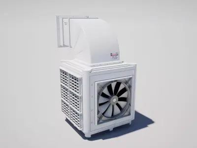  Air Conditioner Low-poly 3D model