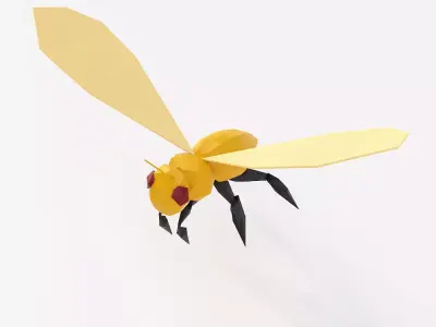 Honey Bee 3d model  Low-poly 3D model
