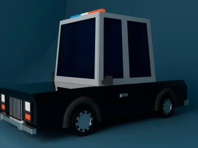 Low-Poly Police Car Low-poly 3D model