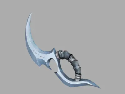 Dagger sword Low-poly 3D model 5