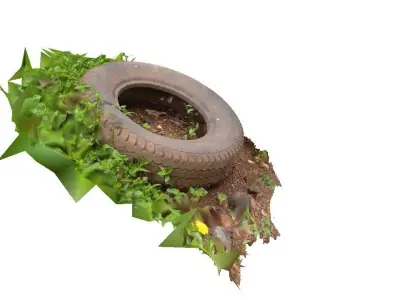 abandoned tire Free 3D model