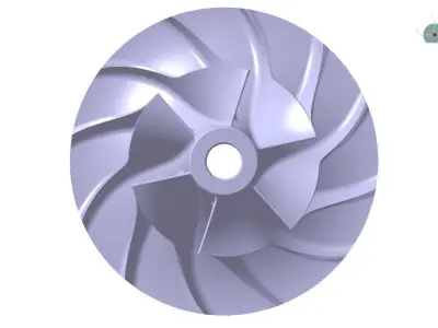 Turbocharger Rotor Free 3D model