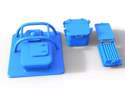 Flaps hatch fans 3D print model