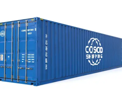 40 feet COSCO standard shipping container 3D model