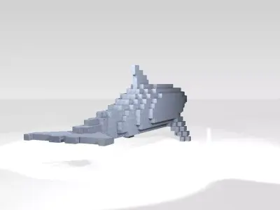 Dolphin Voxel 3D model