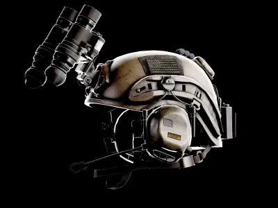 Military helmet GAME READY Low-poly 3D model buy
