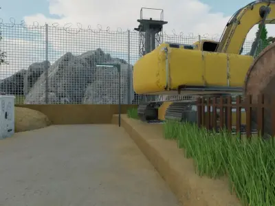 Construction Site Layout 3D model