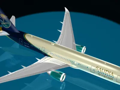 Saudia  787-8 dreamliner 3D model