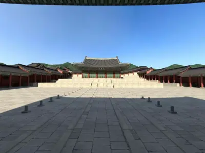 Korea Gyeonghuigung Palace oriental temple House 3D model