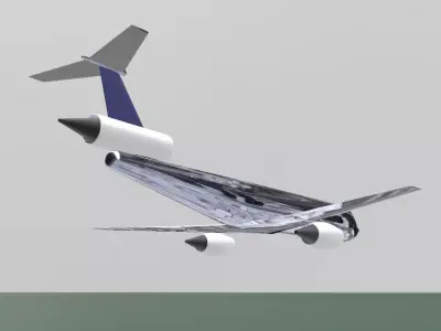 Fictional Jetliner alternate concept widebody 3D model