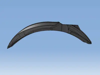 Front fender pitbike universal 3D model