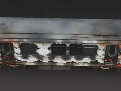 Realistic Wrecked Subway Car 3d model Low-poly 3D model