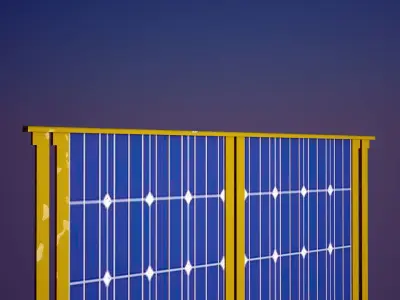 Solar panel for space stations  Free 3D model