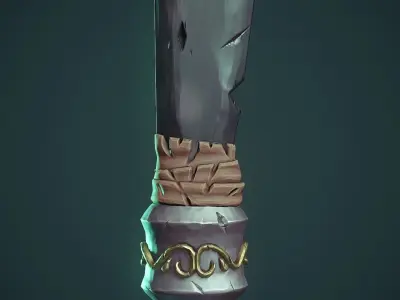 Stylize knife Low-poly 3D model
