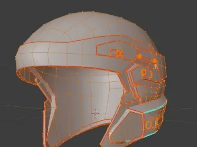 Military Helmet for Gaming Low-poly 3D model