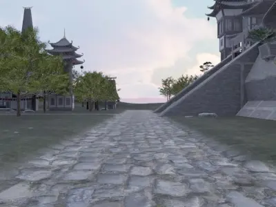Traditional Village Aerial View 3D model